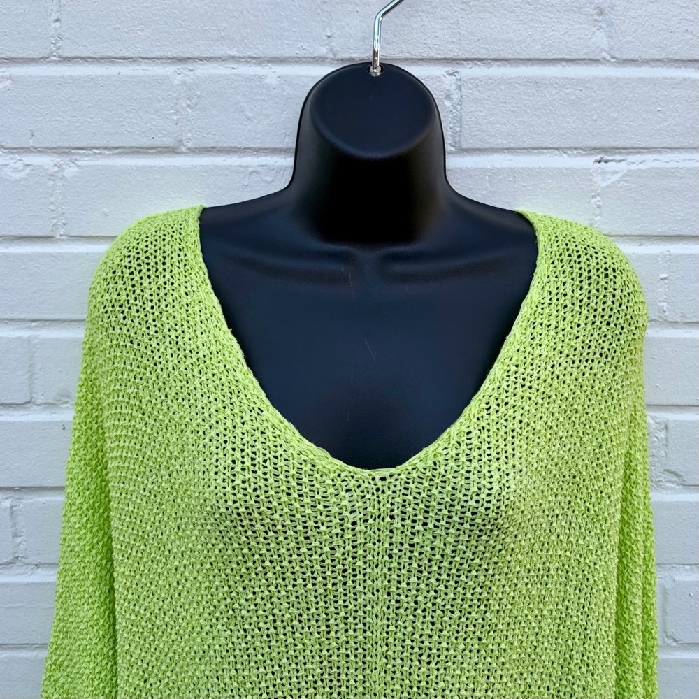 Shop the Mint Don't Waste A Moment Neon Lime Oversized Sweater, OS LIKE NEW! - Picture 4 of 9